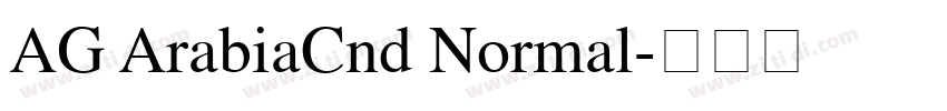 AG ArabiaCnd Normal字体转换